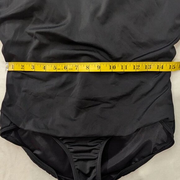 Lands' End Swimsuit Womens 16W Black One Piece Full Coverage Modest Beach - Picture 7 of 9